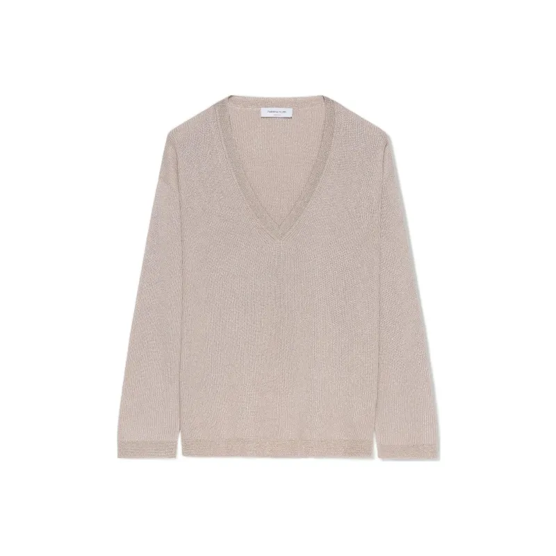 Fabiana Filippi Glitter detail V neck Sweater-0