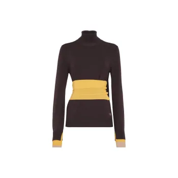 FENDI Long Sleeved Polo Neck Jumper