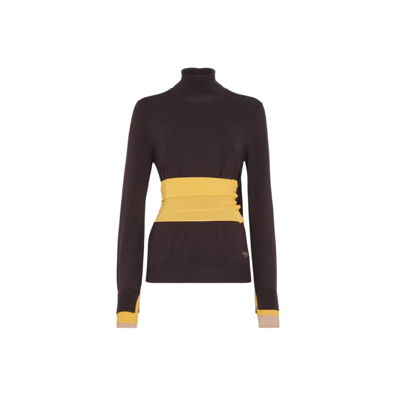 FENDI Long Sleeved Polo Neck Jumper-0