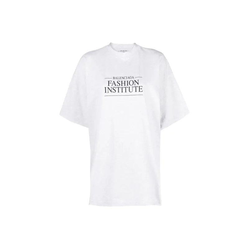 Balenciaga T Shirt Women's Gray White Loose Fit Style-0