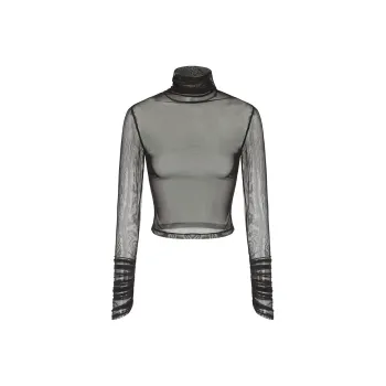 NANA JACQUELINE Crop Tops Women's Black