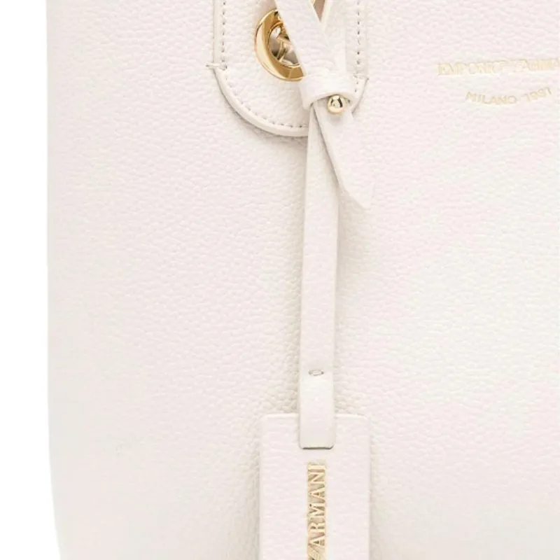 EMPORIO ARMANI Polyurethane One Shoulder Handbag Women's Beige-2