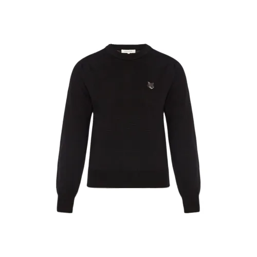 Maison Kitsune Fox Head Patch Knitted Jumper