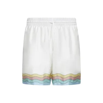 CASABLANCA Silk Shorts With Drawstrings