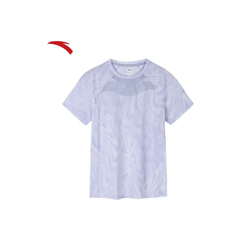 Anta Running Collection T Shirt Women's Cloud Soft Purple/All Over Print-0