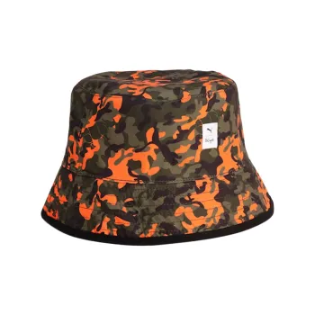 PUMA Polyester Bucket Hats Unisex Orange/Black