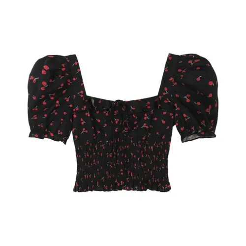 VEGA CHANG Crop Tops Women's Black