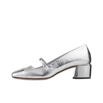 Jimmy Choo Elisa Chunky Heel High Heels 4.5cm Women's Silver