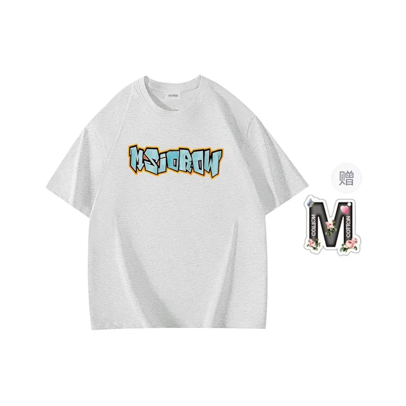 Cotton Shopping Drop Shoulder Sleeve T-Shirt Unisex-15