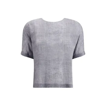 GIORGIO ARMANI Short sleeved Silk Top