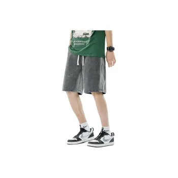 MGXEK Denim Shorts Unisex Smoke Gray