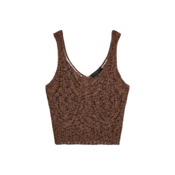 ZARA Tank Tops Women's Brown