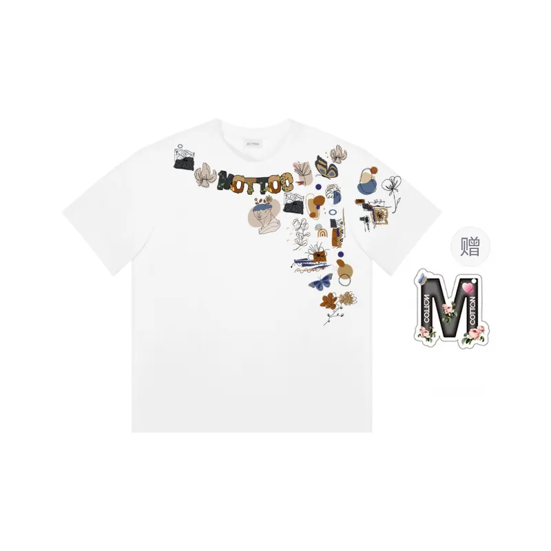 Cotton Shopping Drop Shoulder Sleeve T Shirt Unisex-4