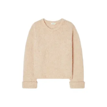 AMERICAN VINTAGE A.M FW24 Pull Femme Zolly Sweater Women's Light Beige