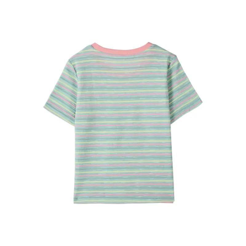 TOUCH T Shirt Women's Green Stripes-1