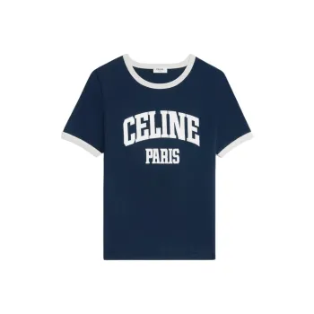 CELINE Paris 70's T shirt In Cotton Jersey