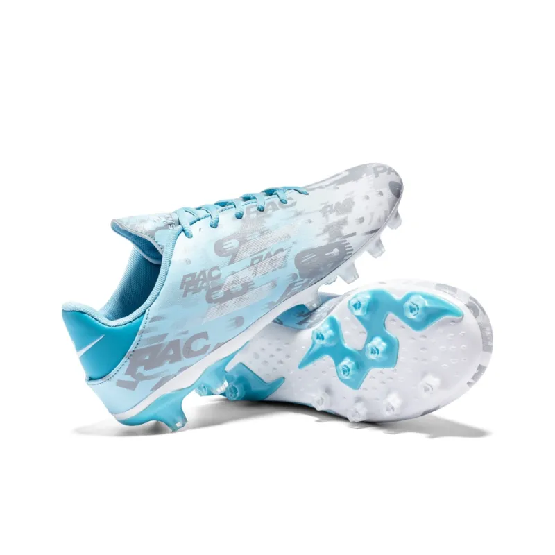 Binary FG Firm Ground Cushioning Lightweight Slip Resistant Soccer Shoes Unisex Aqua-2