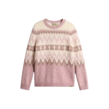 WOOLRICH Pattern Intarsia Knit Crewneck Jumper