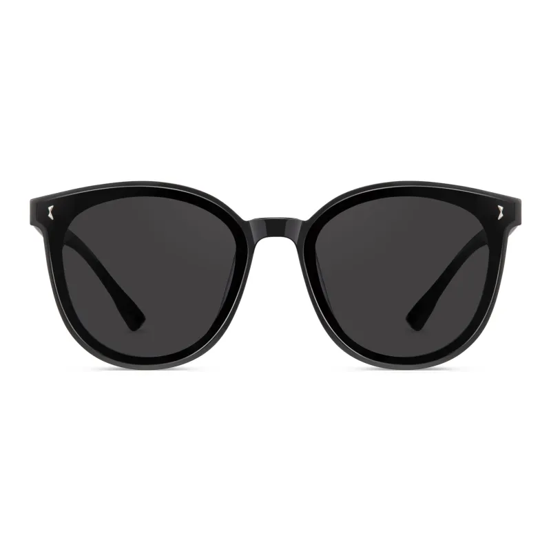 HORIEN TR/Memory Plastic Oval Sunglasses Unisex-2