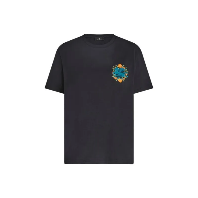 ETRO Pegaso Embroidered Crewneck T-Shirt-0