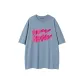 Haze Blue-T-Shirt-Pink Graffiti Large