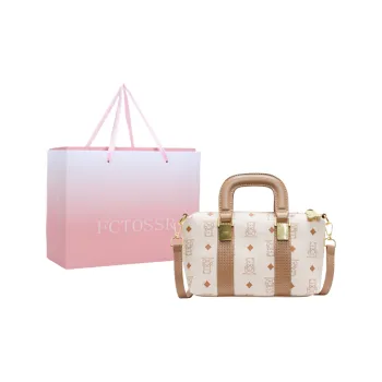 FCTOSSR PU Shoulder Bag, Crossbody Bag, Handbag Women's White/Pink/Brown