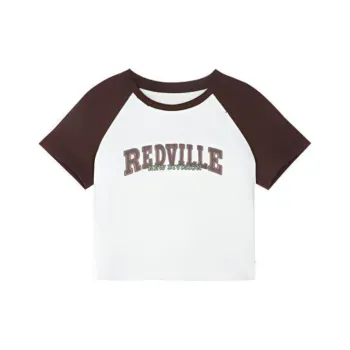 SEVEN FOUR LEE Crop Tops Women's Coffee
