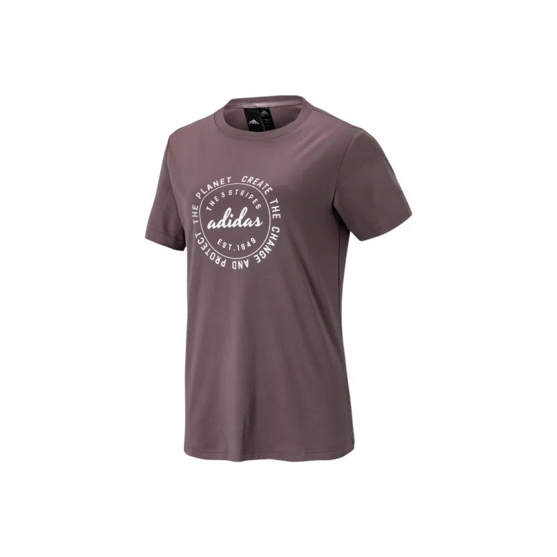 Adidas T-Shirts Women's Burgundy-0