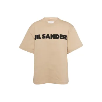 JIL SANDER Short Sleeve Logo Chest Print T Shirt 'Dark Sand'