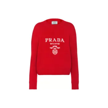 PRADA Logo intarsia Cashmere Jumper