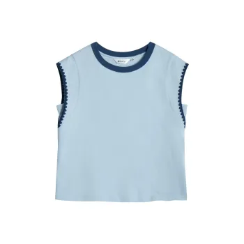 Olrain T Shirts Women's Blue