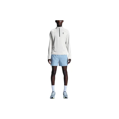 On Performance Sports Shorts Men's Light Gray Blue