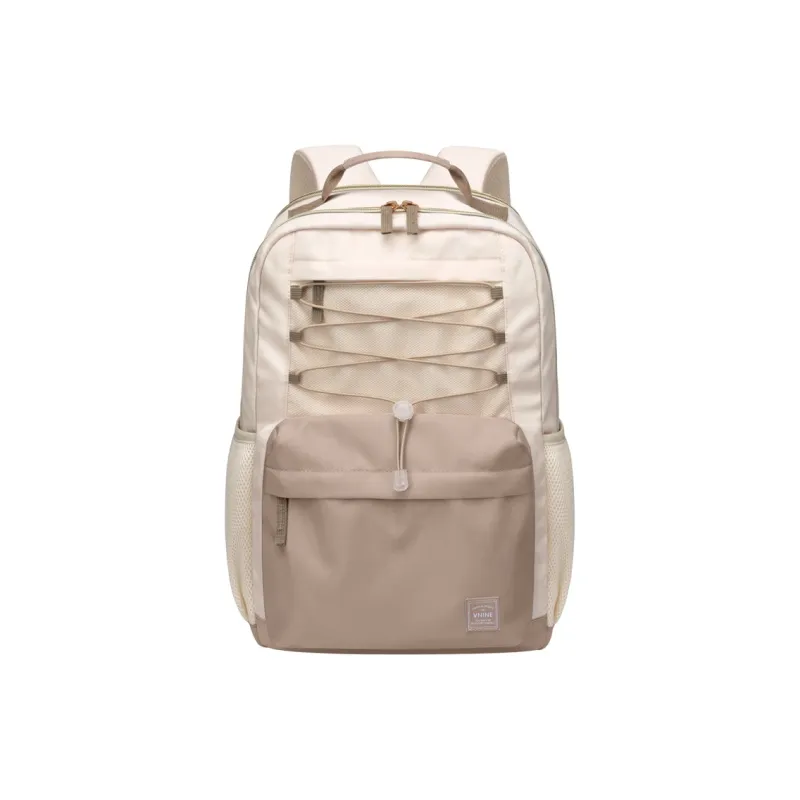 V.NINE Fabric Backpack Laptop Bag Backpack Regular Women's Beige-2