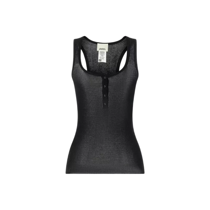 ISABEL MARANT ETOILE Louisa Ribbed Tank Top-0