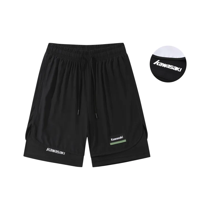 Kawasaki Casual Shorts Unisex Black-7