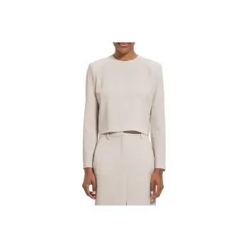 THEORY Crewneck Cropped Blouse