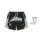 Extreme Night Black+1 Pack Basketball Socks (Style Random Color)