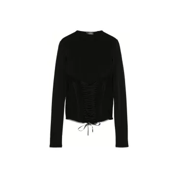 Mugler Lace up Top