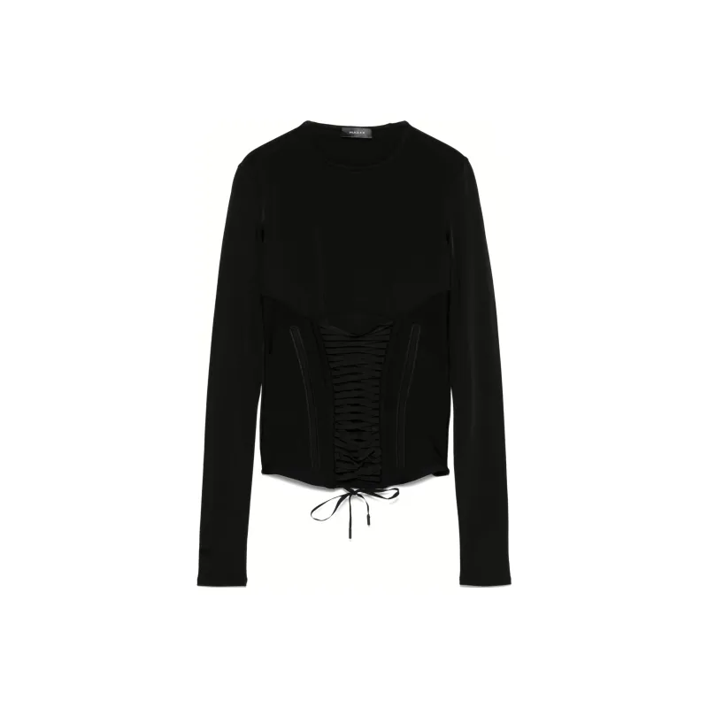 Mugler Lace up Top-0