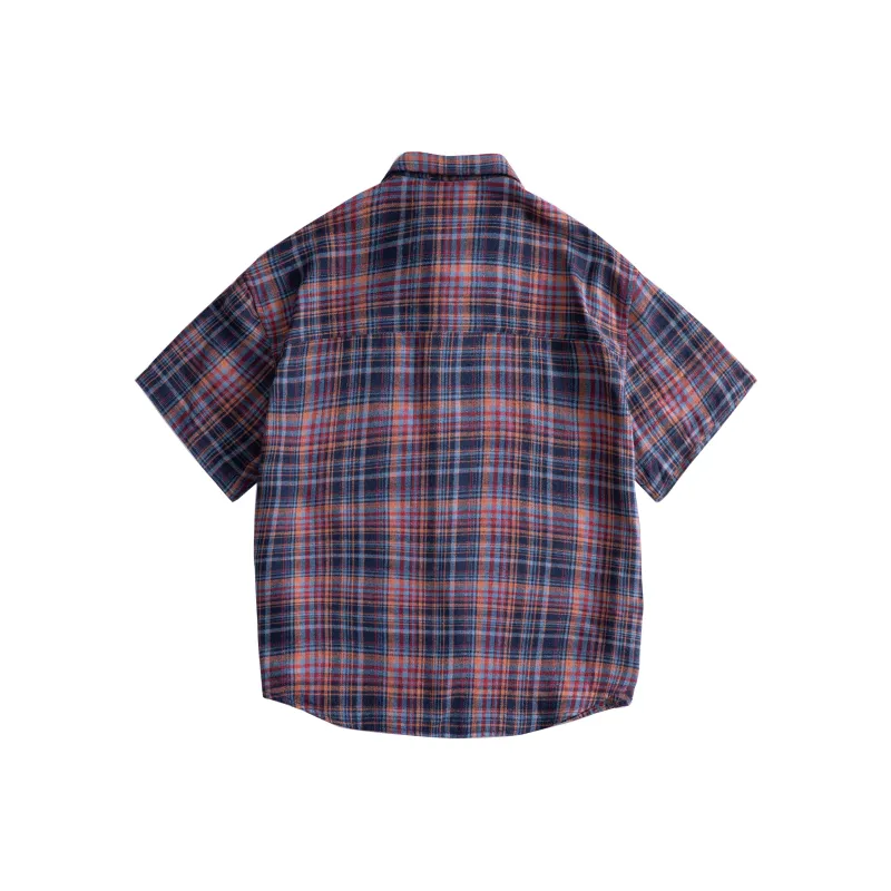 Lightning X Storm Shirt Unisex Blue Red Plaid-1