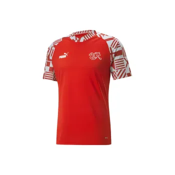PUMA Switzerland Football Pre match Jersey Soccer Jersey Men's PUMA Red