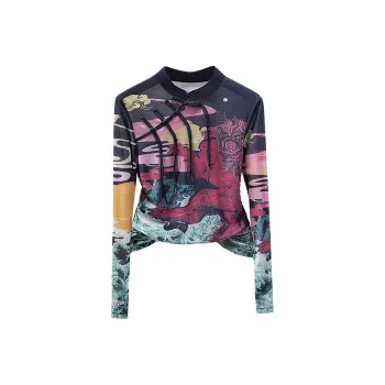 Cypress House T Shirt Women's Auspicious Clouds Wave Pattern