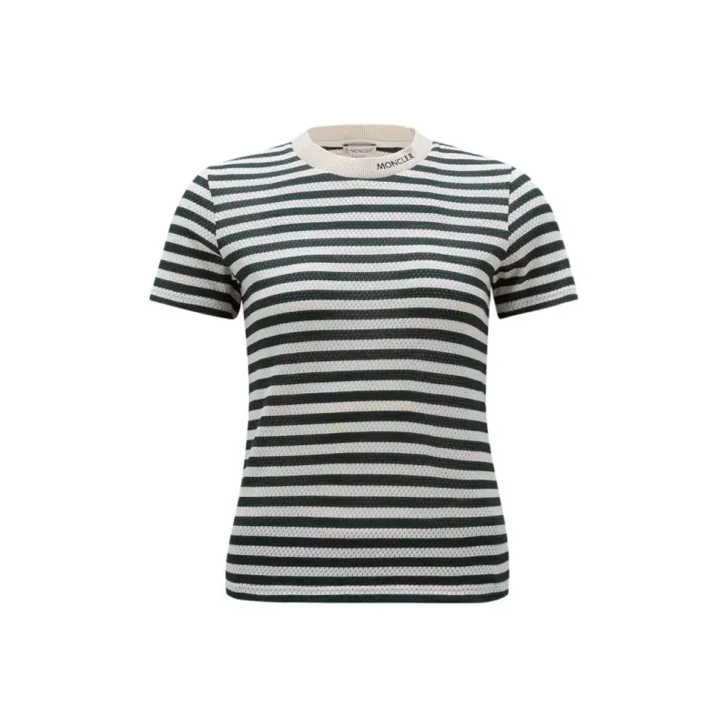 Moncler Striped T Shirt T Shirt Women's Multicolor-0