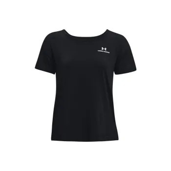 Under Armour Drop Shoulder Sleeve T Shirt Women's Black