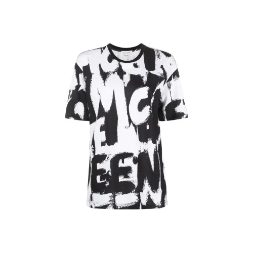 Alexander McQueen T Shirts Women's Black/White