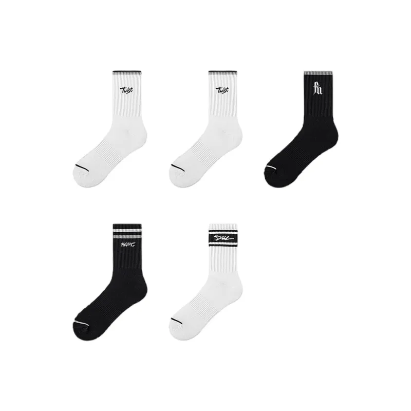 H YXIANG Mid Calf Socks Men's 5 Pack-20