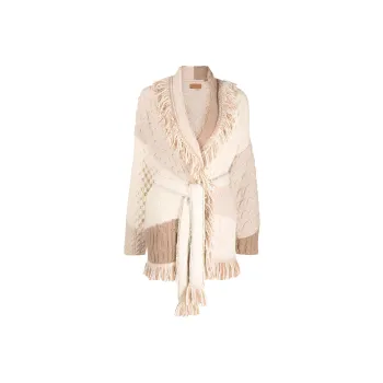 Alanui Belted Fringe Detailed Cardigan