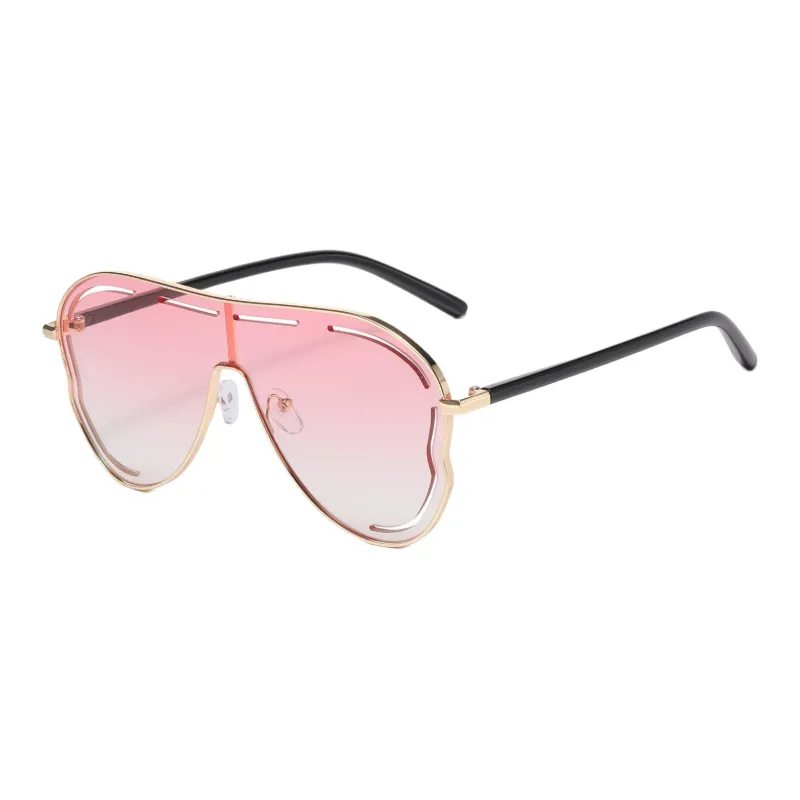 JEANSWEST Metal Irregular Shape Sunglasses Unisex-6