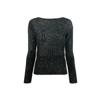 Maison Margiela Battered Sequin Knitted Top