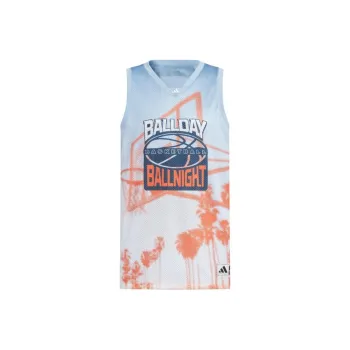 Adidas SS24 Basketball Jerseys Men's Pink Blue